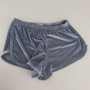 Brandy Melville Soft Gray Velvet Shorts